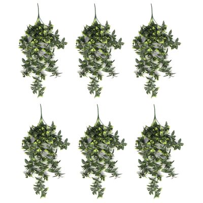 Paquete de 6 plantas artificiales de potos colgantes resistentes a los rayos UV y al fuego de 71 cm
