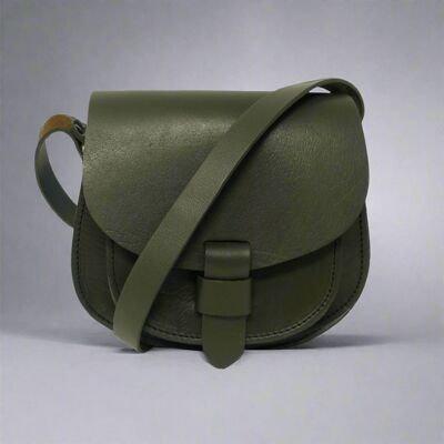 Sacoche en cuir vert Maya