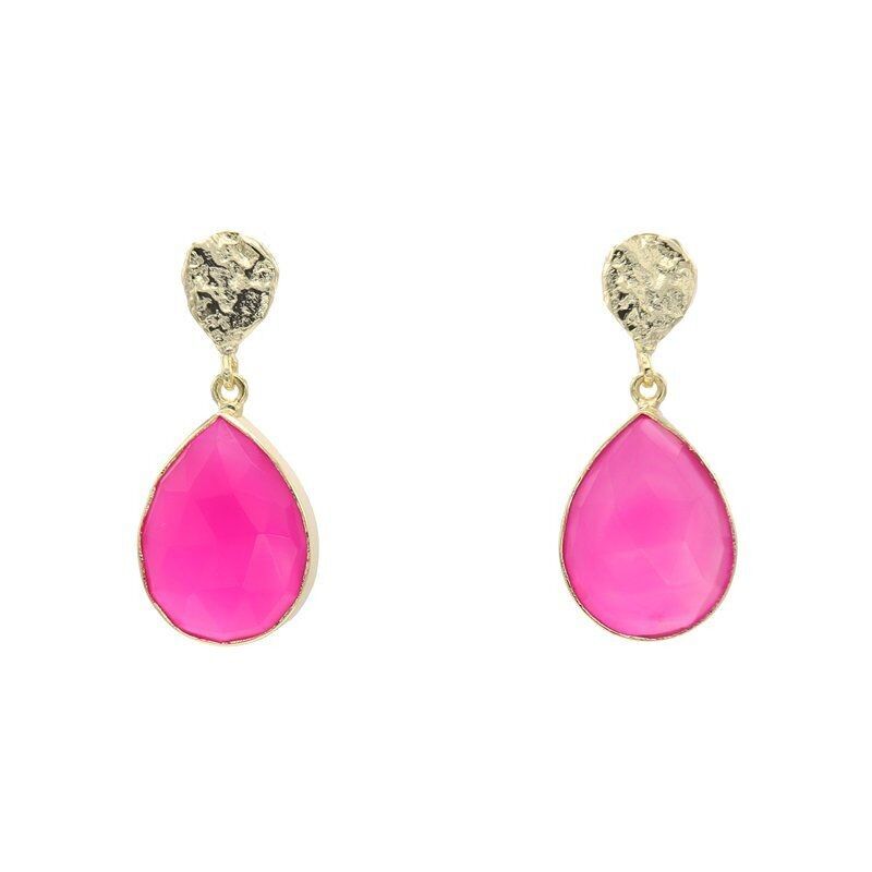 Orecchini pendenti fucsia lucido