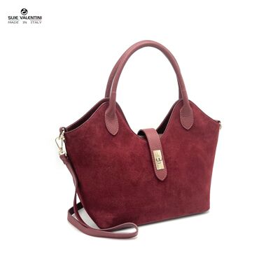 Suede leather tote bag, Made in Italy, art. 112620