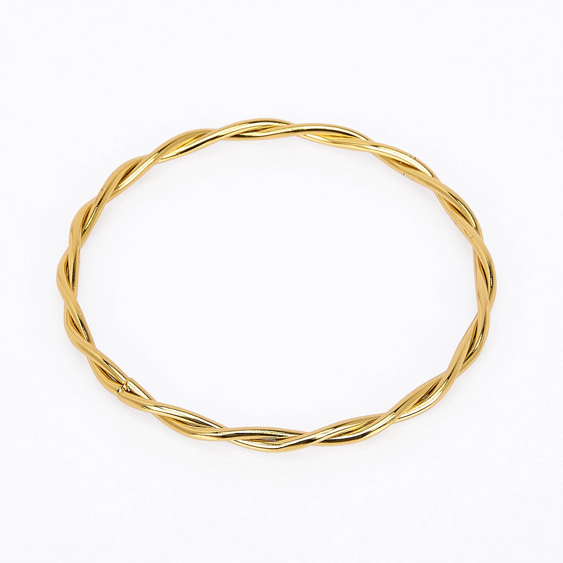 Stainless Steel Twisted Bangles - Stackable - Set of 5