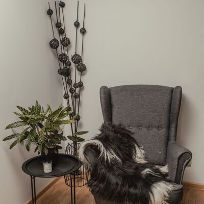 Tapis en peau de mouton islandais à pois de couleur naturelle, laine longue, superbe peau de mouton à offrir, décoration d'intérieur, tapis en peau de mouton, tapis, Hygge