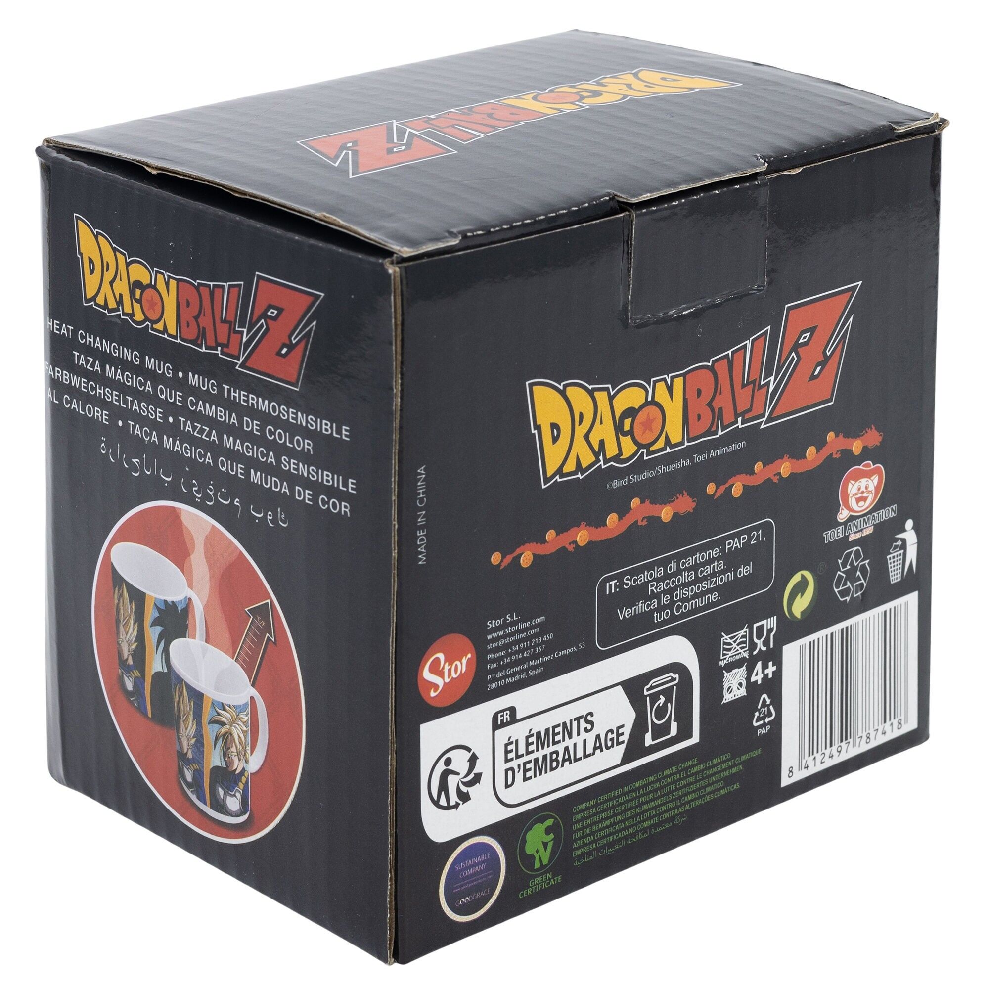 Tazza in ceramica 325 ml che cambia colore in confezione regalo Dragon Ball Z