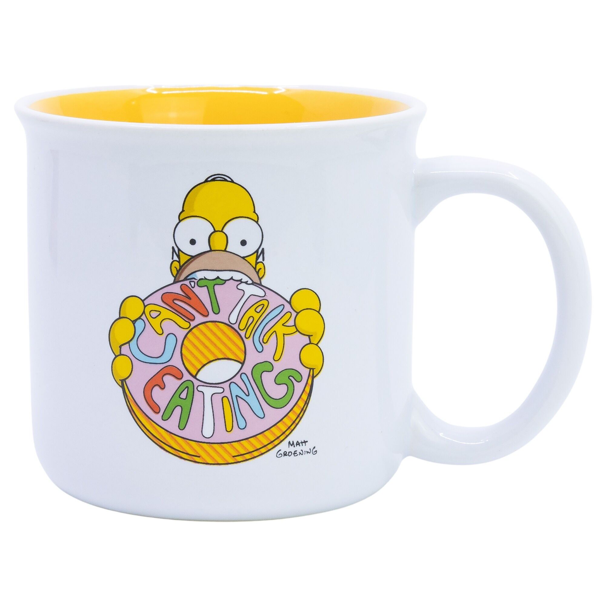 Tazza da colazione in ceramica da 400 ml in confezione regalo con la faccia di Homer Simpson