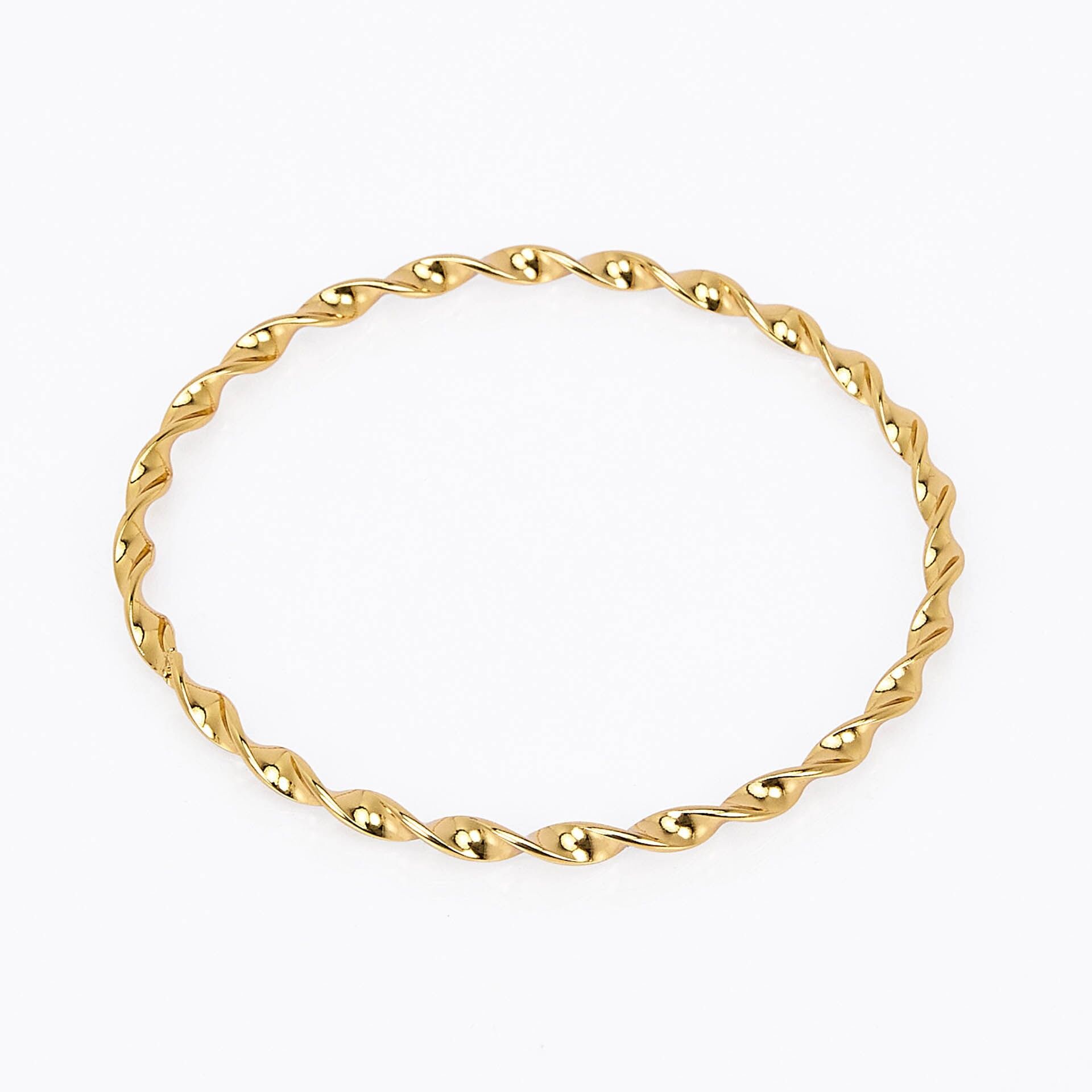 Stainless Steel Bangles - 3D Domed Diamond Pattern - Set of 5