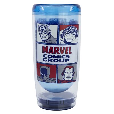 STOR VASO PS DOBLE PARED ANTIVUELCO 625 ML MARVEL AVENGERS COMIC ENERGY