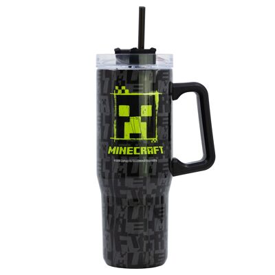 STOR XL STAINLESS STEEL THERMO MUG 940 ML MINECRAFT SQUARED PATTERN