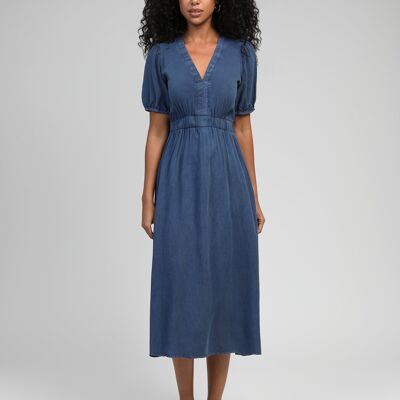 VESTIDO MIDI Índigo OMARIA