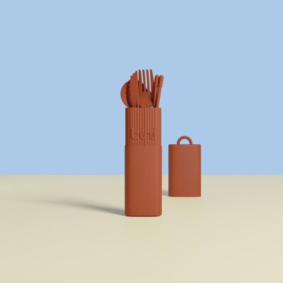 Bini Terracotta - Posate riutilizzabili e portatili realizzate con materiali di origine biologica
