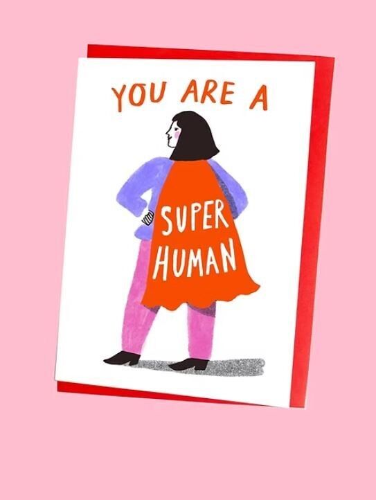 Tarjeta de felicitación de superhéroe