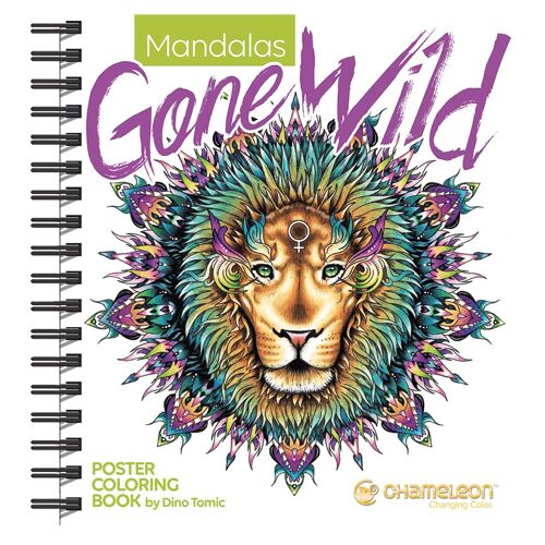 Livre de coloriage chameleon pens- mandalas gone wild