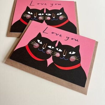 Love You Siamese Cats Greeting Card