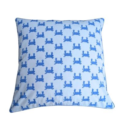 Funda de cojín con ribete de cangrejo azul