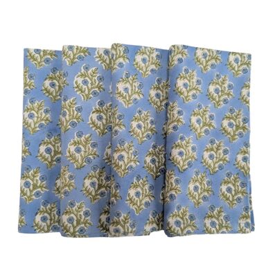 Tovaglioli Emily Blue, set da 4