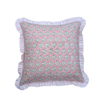 Emily Pink Frill Cushion Cover