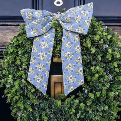 Nœud artisanal Emily Blue, 2 tailles