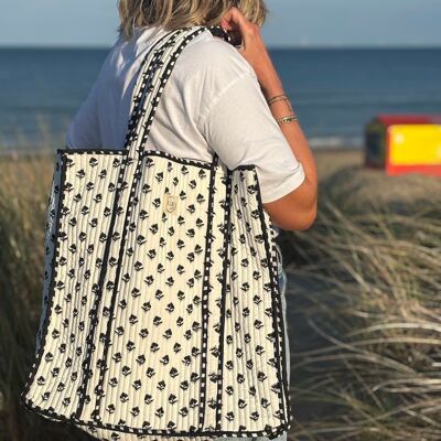 Neema black and white Tote
