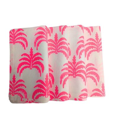 Tovaglioli moderni rosa palma, set da 4