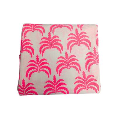Tovaglia rotonda moderna rosa palma