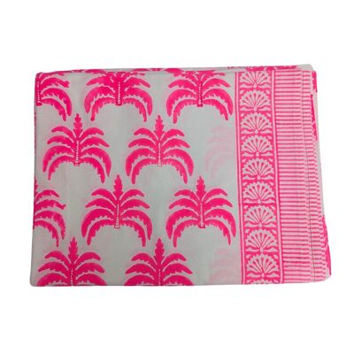 Tovaglia rettangolare moderna rosa palma