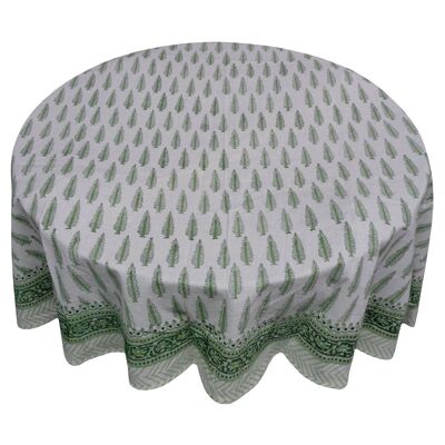 Mantel Redondo Verde Amapola