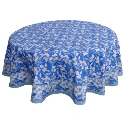 Tovaglia rotonda blu orchidea