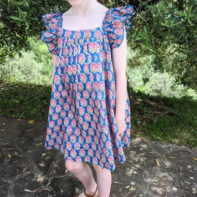 Jodie Frill Little Dress Blu/Rosa