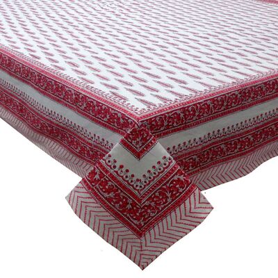 Mantel rectangular rojo amapola