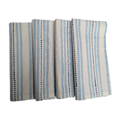 Serviettes bleues Elsie, lot de 4