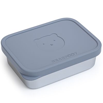 Lunch Box Children Stainless Steel with Silicone Insert - Blue