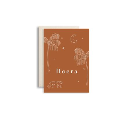 Greeting card hooray rust