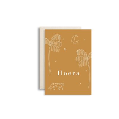 Greeting card hooray ocher