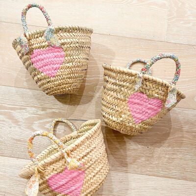 Mini borsa a forma di cuore dipinto – realizzata a mano con amore