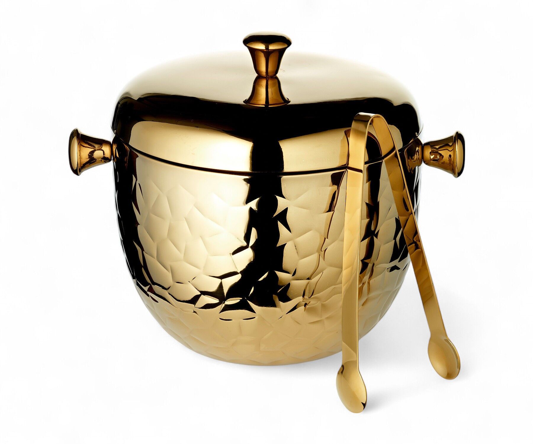 Cubitera Rico con estampado dorado H 21 cm