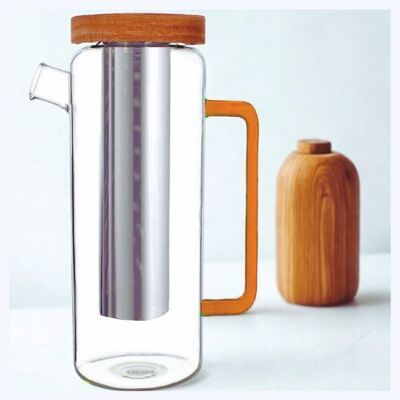 Jarra de filtro de vidrio de 1,5 l: jarra de filtro de diseño hermoso y elegante
