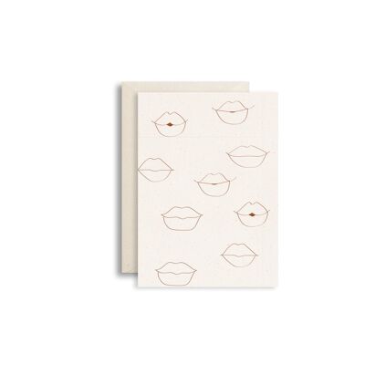 Besos de tarjetas de felicitación
