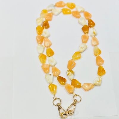 Accessoire chaine telephone perle resine brillante precieuse