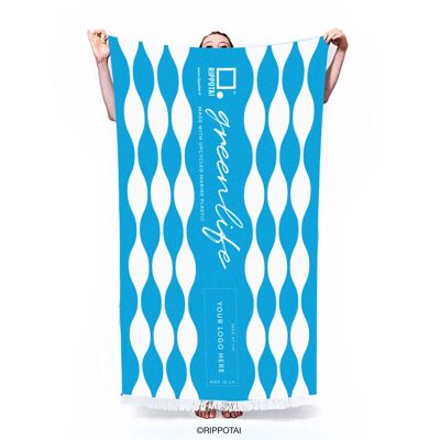 Serviette de plage personnalisable GreenLife par Rippotai