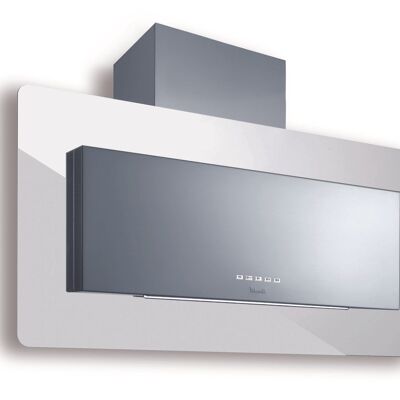 CAPUCHE TRISIA cm.90 – Acier inoxydable, verre blanc - 800 m3/h