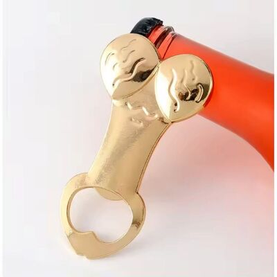 Décapsuleur en forme de pénis doré, cadeau amusant pour fête, mariage, Noël, Halloween, enterrement de vie de jeune fille