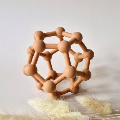 Silicone flexible motor skills ball with balls - Rust