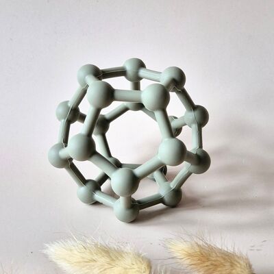 Ballon de motricité flexible en silicone avec billes - Sauge