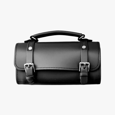 Borsa bowler in pelle fatta a mano - Nera