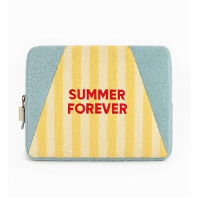 Borsa da toilette in spugna gialla Summer Forever