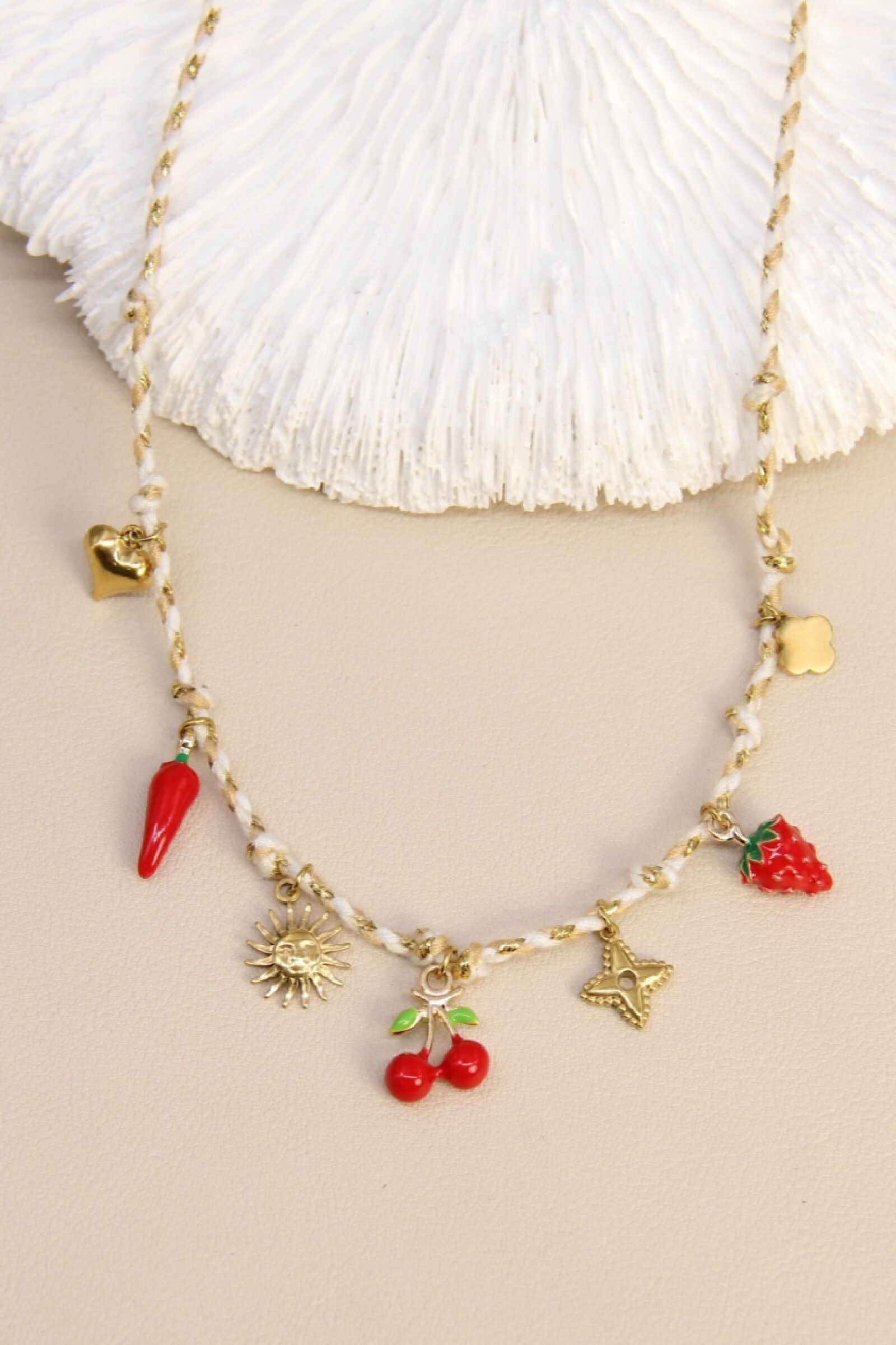 Frucht- & Sonnen-Charm-Halskette – Vitamin-Sommertrend