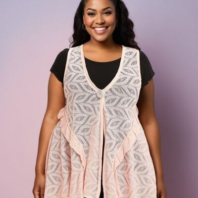 Plus size lace top + t-shirt set (A122)