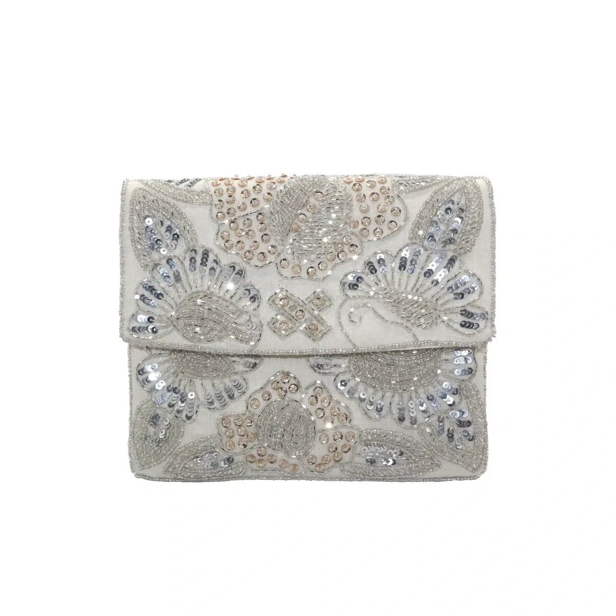 Borsa a busta Nympha Silver White