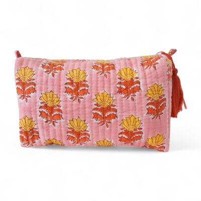 Borsa da toilette in cotone stampato n. 66