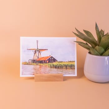 Zaandam Fields, Pays-Bas - Carte postale A6 avec enveloppe 5