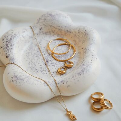 Plateau à bijoux en forme de fleur